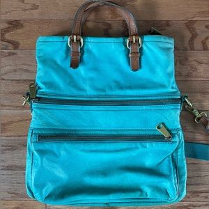 Fossil Explorer Messenger Bag, Teal
